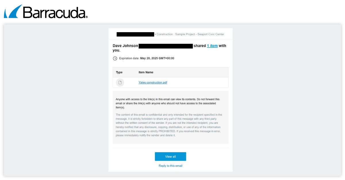 Un esempio di un file HTML contenuto in un ZIP che avvia il tentativo di phishing