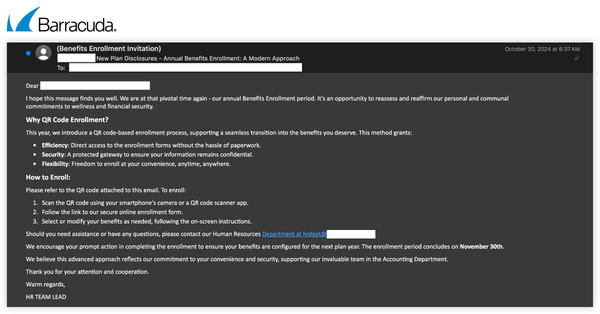 open enrollment scam example 1