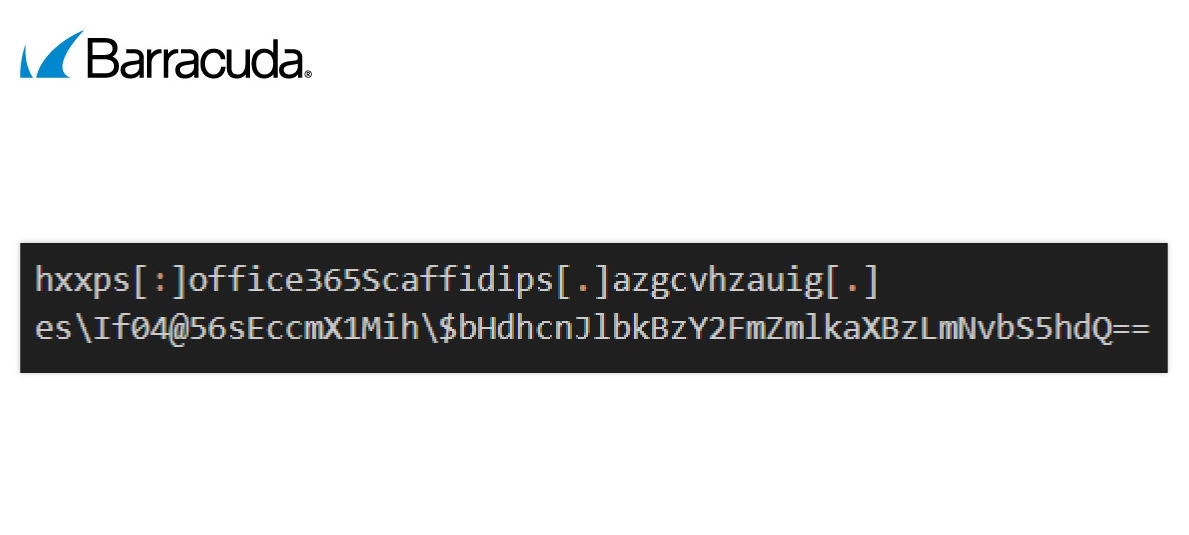 Esempio di un trucco in un link dannoso