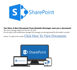 example of an InDesign phishing attack