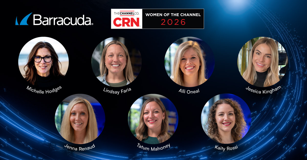 I leader di Barracuda brillano nelle liste Women of the Channel e Power 100 di CRN per il 2026.