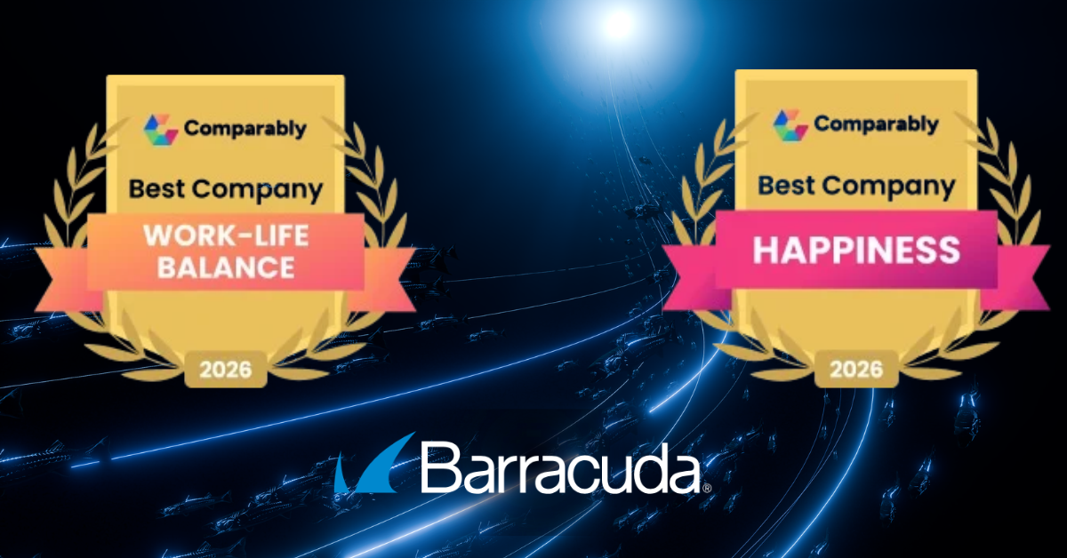 Barracuda vince i premi Comparably per la felicità dei dipendenti e l'equilibrio tra lavoro e vita privata